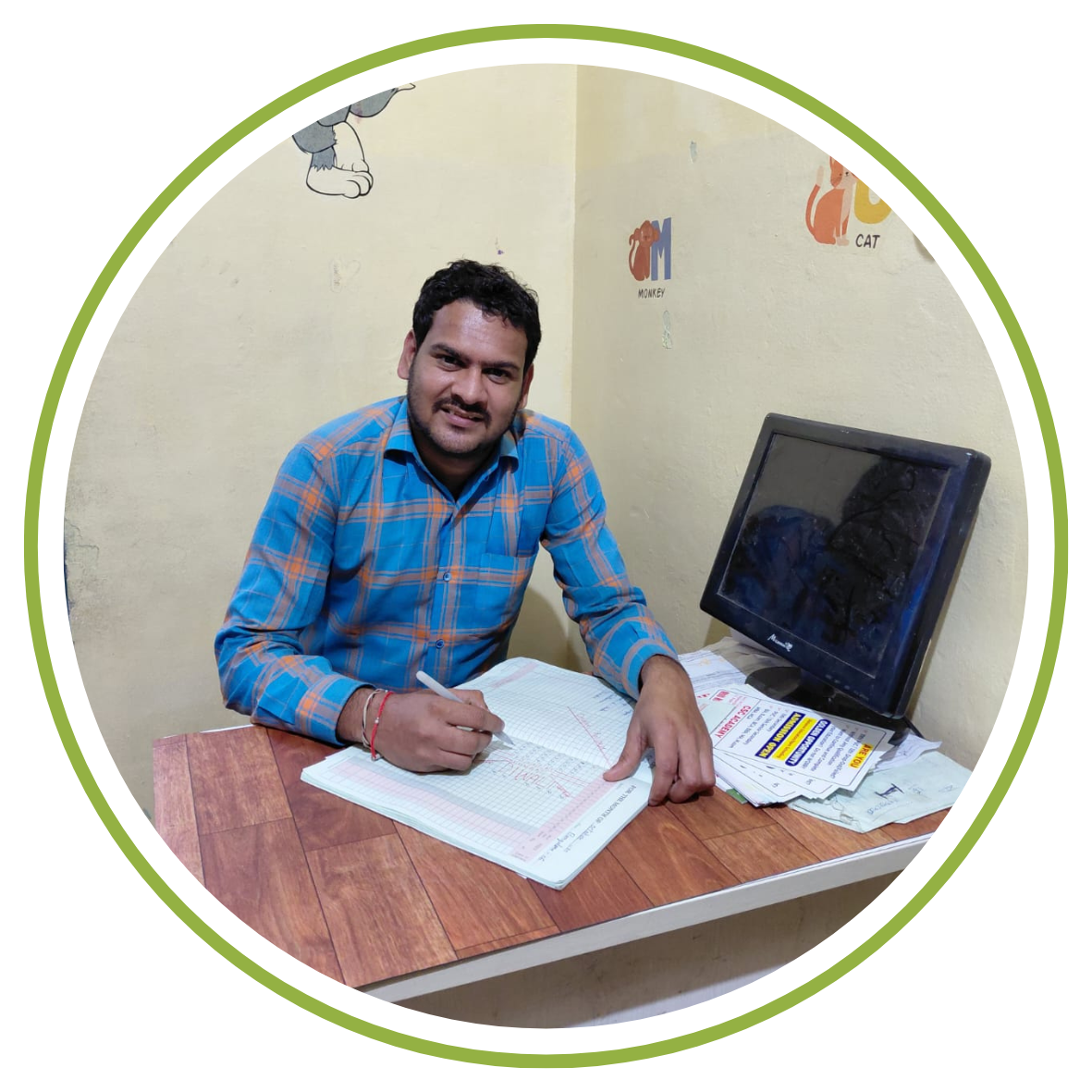 black and white geometri open here square sticker (2)